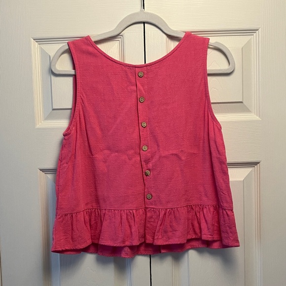 Pink Linen Matching Pant Set - Picture 3 of 5